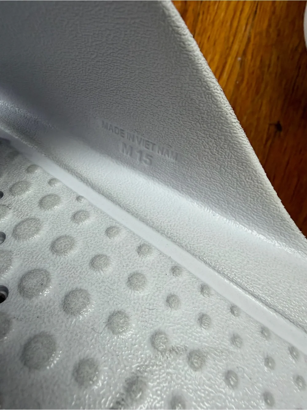 Nike Men’s White Slide Sandals with Perforated Logo